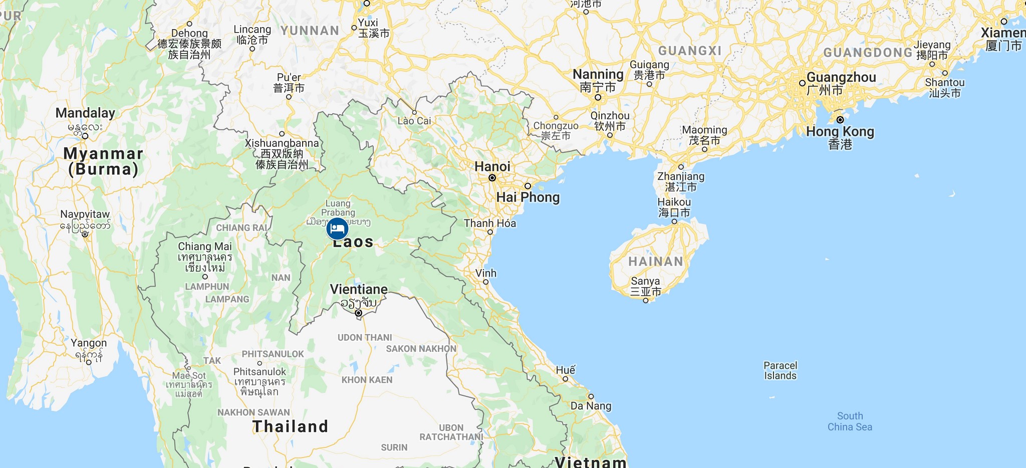 Karte der individuellen Beispiel-Rundreise "Laos Tailor-Made" von Trauminsel Reisen