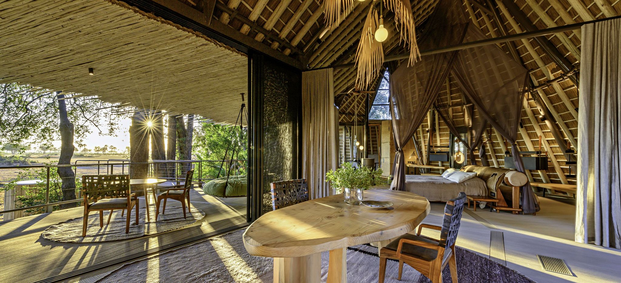 Ein Hotelzimmer im Jao Camp, Botsuana